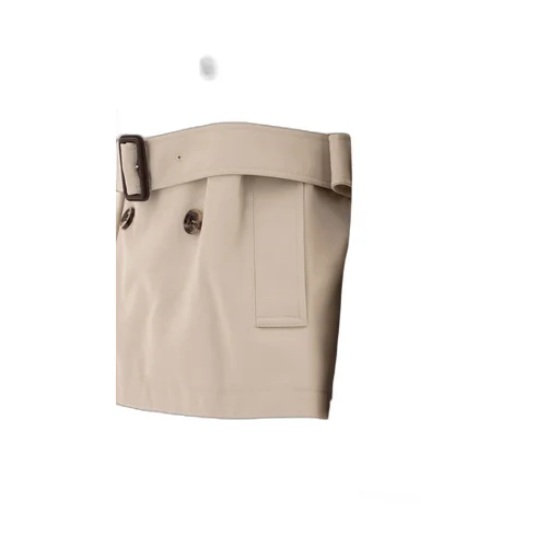 Double Breasted Belted Short Coat