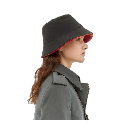 Reversible Check Fleece Hat