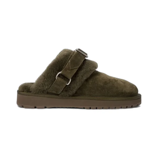 Chubby Buckle Strap Low Slippers