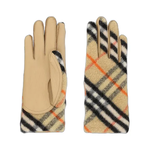 Checkered Panelled Gloves