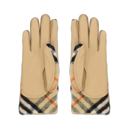 Checkered Panelled Gloves