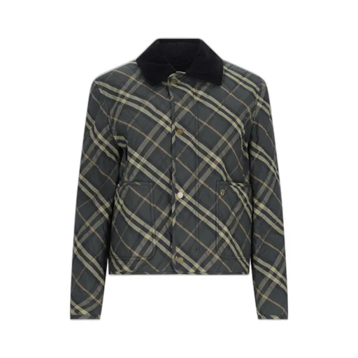 Check Printed Quilted Jacket