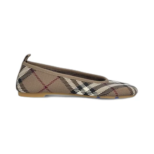 Checked Slip-On Flat Shoes