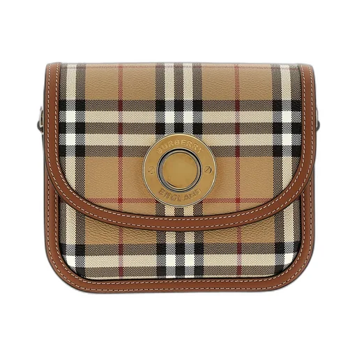 Small Elizabeth Checked Foldover-Top Crossbody Bag