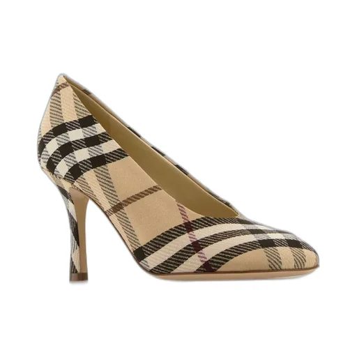 Vintage Check Square-Toe Baby Pumps