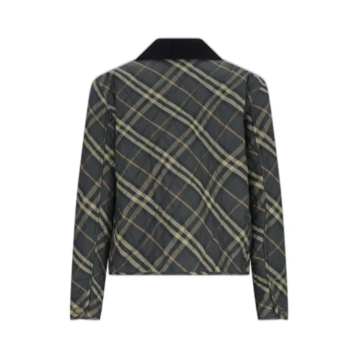 Check Printed Quilted Jacket