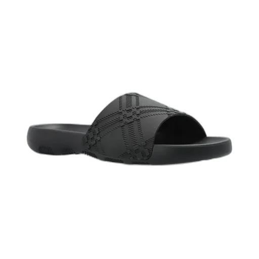 Check Embossed Slip-On Slides