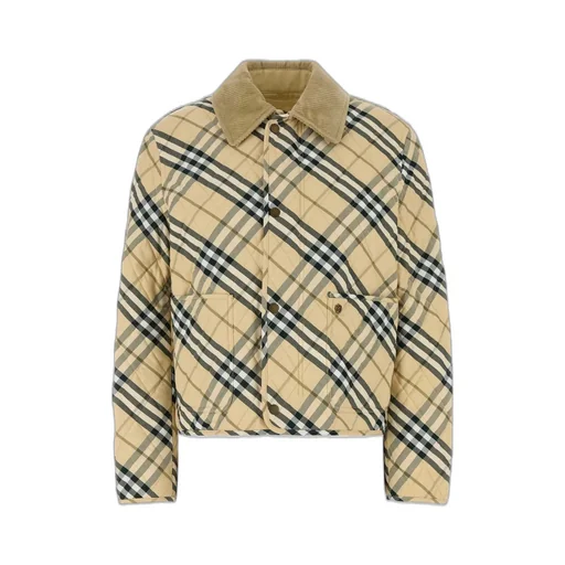 Check Printed Quilted Jacket