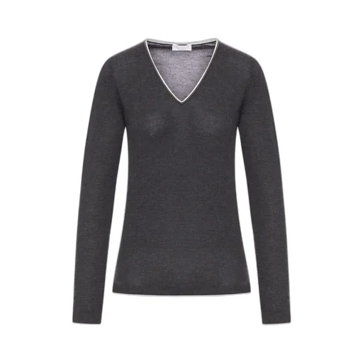 V-Neck Knitted Jumper
