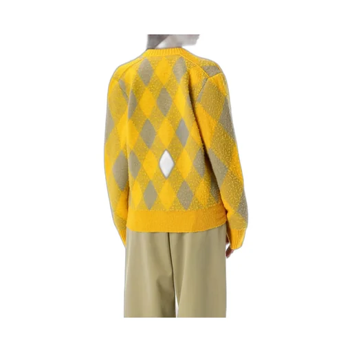 Checked V-Neck Cardigan