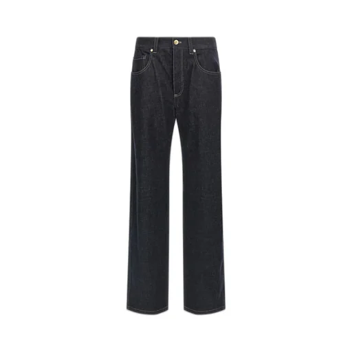 Monile-Detailed Straight-Leg Jeans