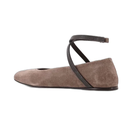 Monili Detailed Flat Shoes