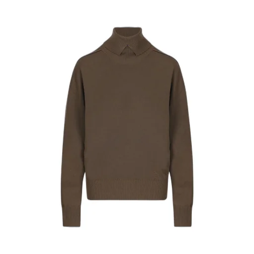 Equestrian Knight Motif Roll-Neck Jumper