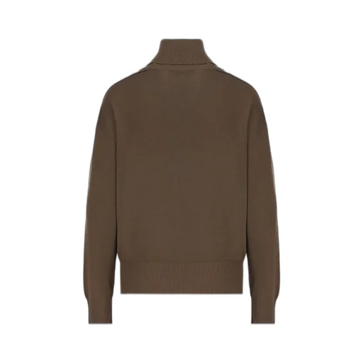Equestrian Knight Motif Roll-Neck Jumper