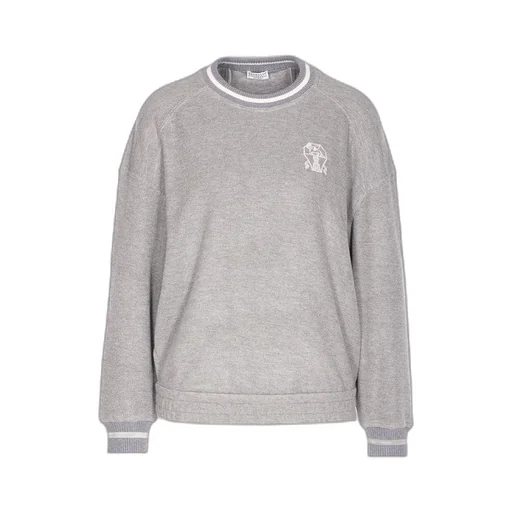 Logo Embroidered Long-Sleeved Sweater