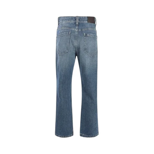 Logo Patch Straight-Leg Jeans
