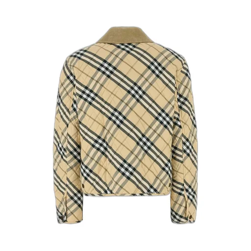 Check Printed Quilted Jacket