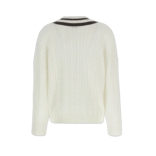 V-Neck Braided Knitted Jumper