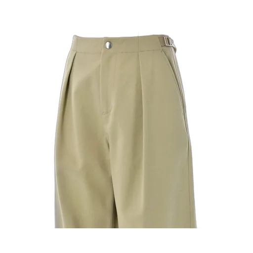 Straight-Leg Buckle-Waist Trousers