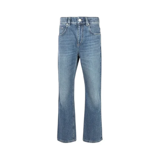 Logo Patch Straight-Leg Jeans
