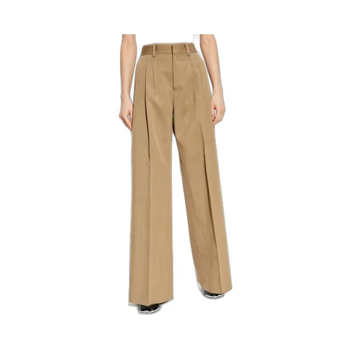 Wide-Leg Pleat Detailed Tailored Trousers