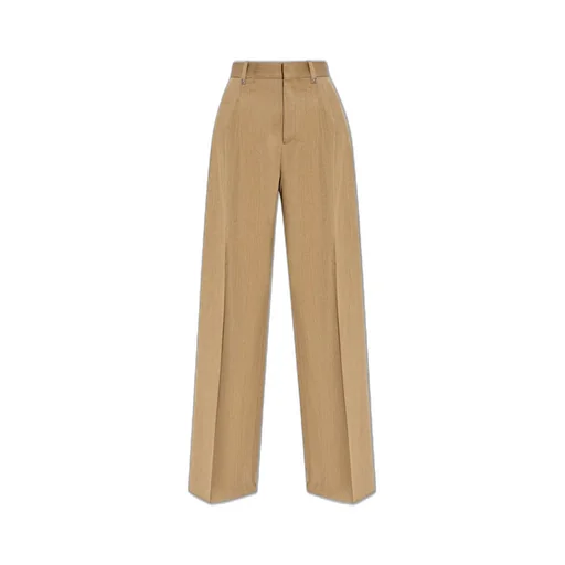 Wide-Leg Pleat Detailed Tailored Trousers