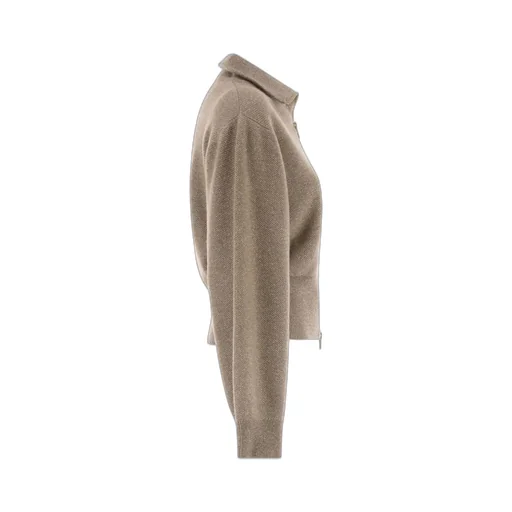 Sweatshirt-Style Knitted Cardigan