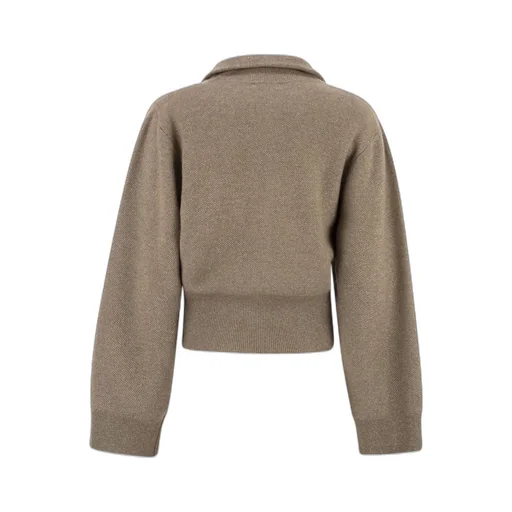 Sweatshirt-Style Knitted Cardigan