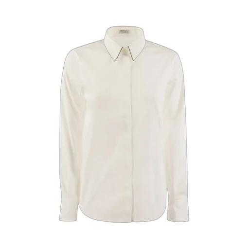 Monili-Embellished Long-Sleeved Shirt