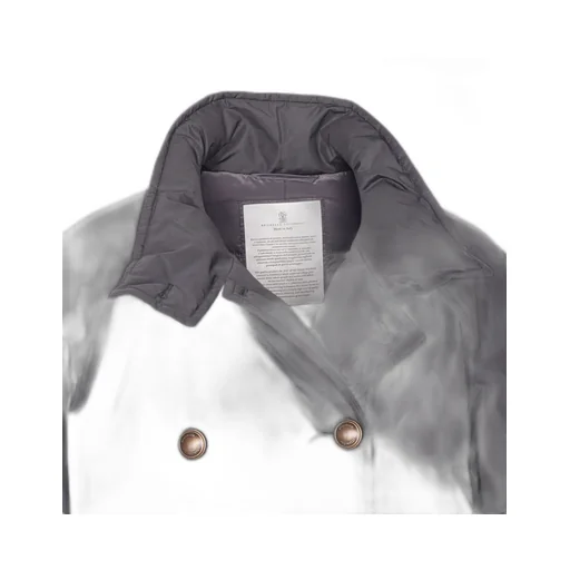 Double-Breasted High Neck Jacket