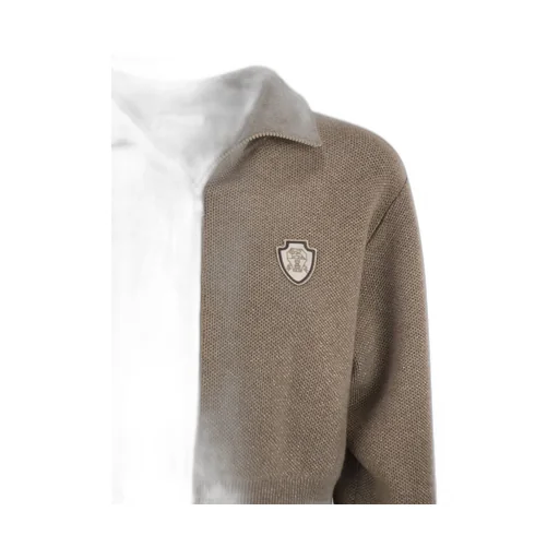 Sweatshirt-Style Knitted Cardigan