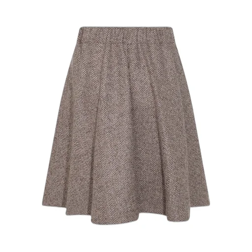Herringbone Flared Mini Circle Skirt
