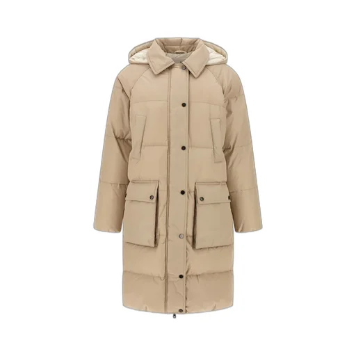 Zipped Hooded Quilted Coat