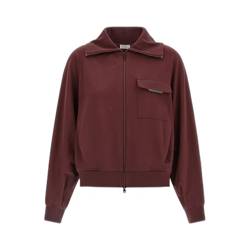 Zip-Up Long Sleeved Sweatshirt