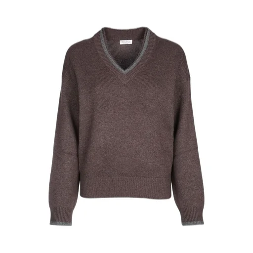 V-Neck Long-Sleeved Jumper