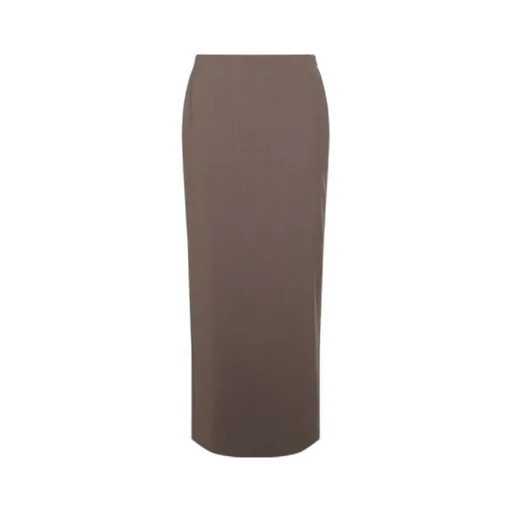 Rear Slit Midi Skirt