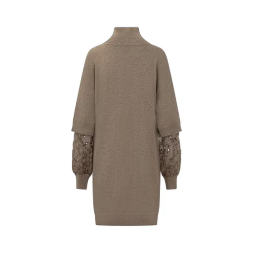 Sequin Embellished Knitted Mini Dress