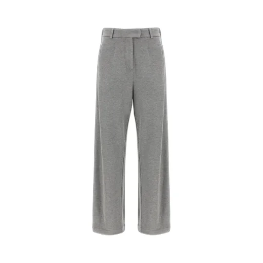 High-Waisted Straight Leg Trousers