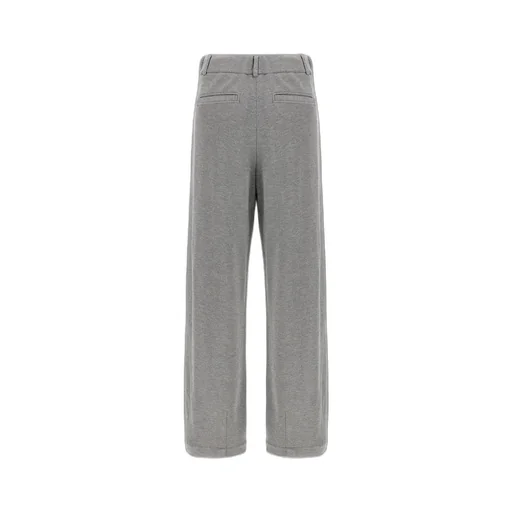 High-Waisted Straight Leg Trousers