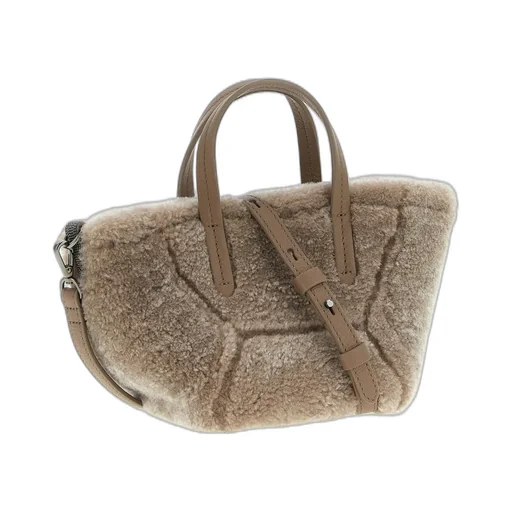 Bc Duo Mini Shearling Tote Bag
