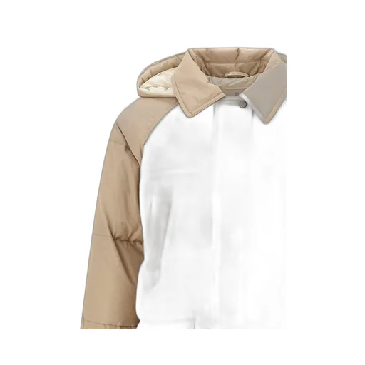 Zipped Hooded Quilted Coat