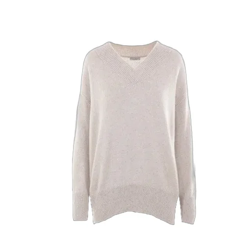 V-Neck Sequin Embellished Knitted Jumper