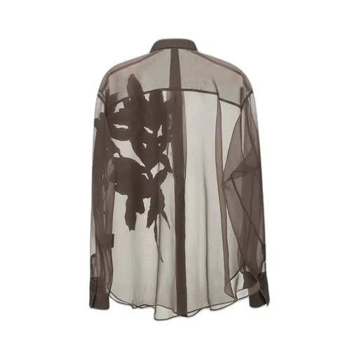 Herbarium Appliqué Crispy Satin Shirt