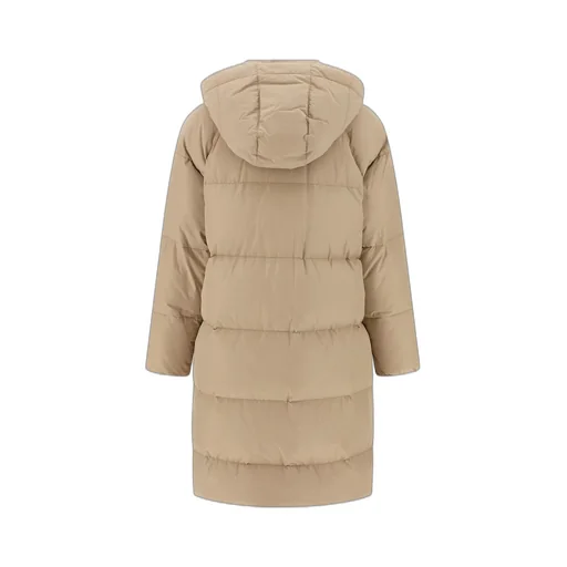 Zipped Hooded Quilted Coat