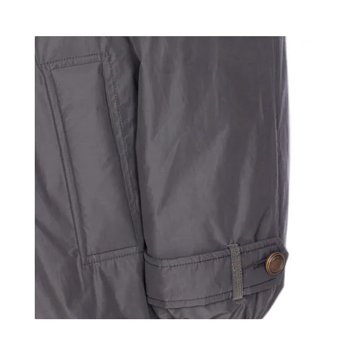 Double-Breasted High Neck Jacket