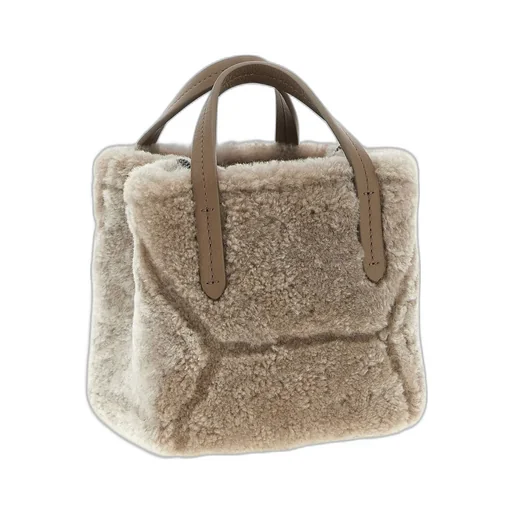 Bc Duo Mini Shearling Tote Bag