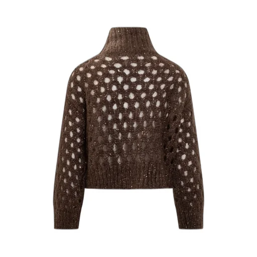 Dazzling Net Turtleneck Jumper