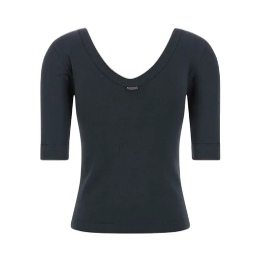 Three-Quarter Sleeved Knit Top