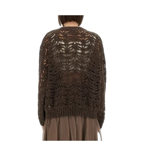 Sequin-Embellished Crewneck Jumper
