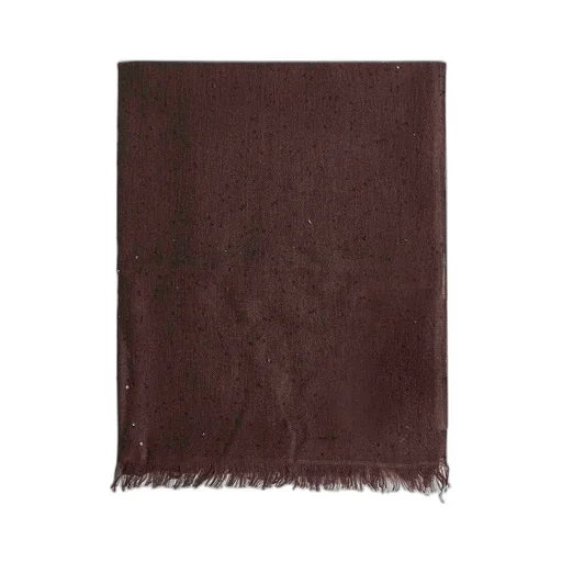 Sequin Embellished Frayed Edge Scarf
